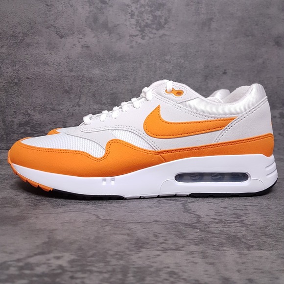 NIKE Air Max 1 86 OG Golf Shoes Mens Size 12‎ White Cream Orange Spikeless